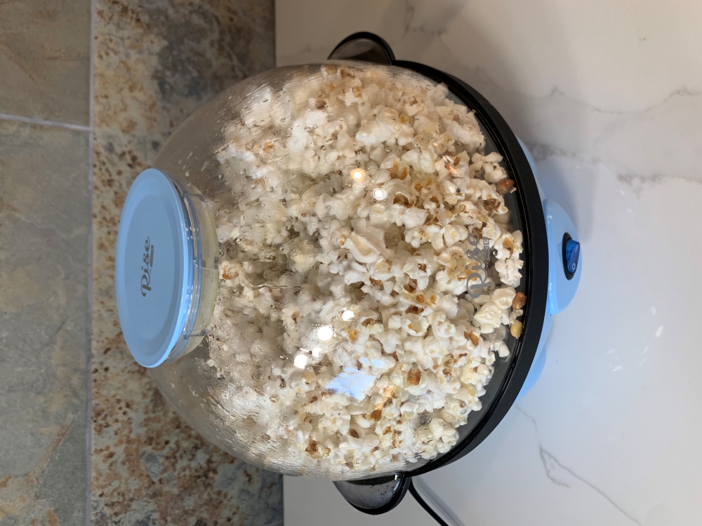 Rise by Dash 4.5 Qt. Sky Blue Stirring Popcorn Popper - Power