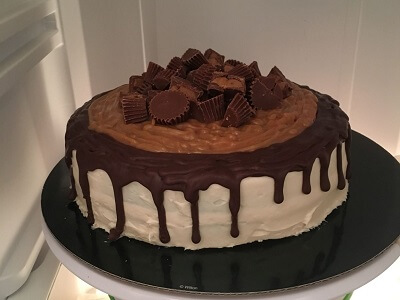 Reeses peanut butter cups cake.