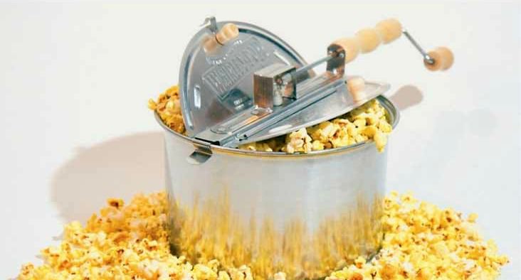 Rise by Dash 4.5 qt. Stirring Electric Popcorn Popper with Lid for Serving  Bowl & Convenient Storage, 18 Cups – Sky Blue