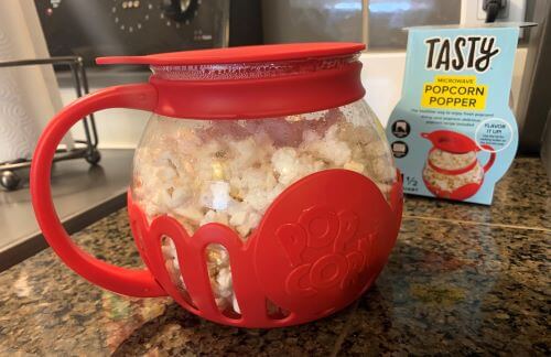 Tasty Red Ecolution Micro Pop Popcorn Popper 1.5 Quart with Instructions