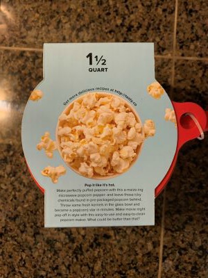 Tasty Microwave Popcorn Popper - Ecolution Original Micro-Pop