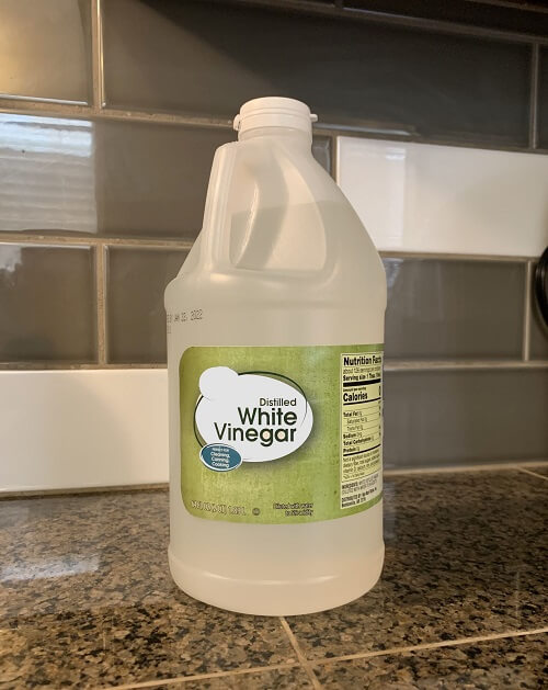 Distilled white vinegar is a multi-use product and powerful cleaning chemical.